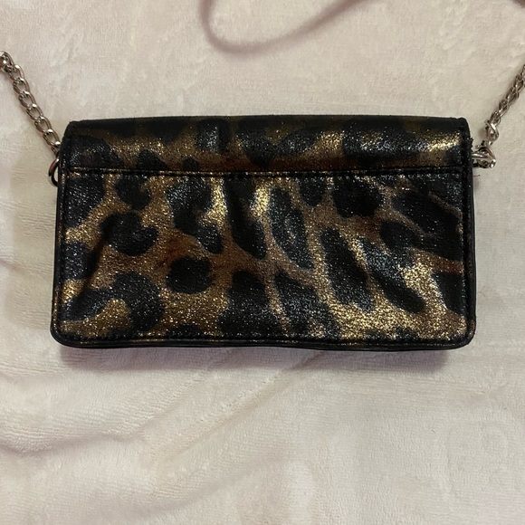 Nine West sparkley cheetah print mini cross body purse - Picture 4 of 4